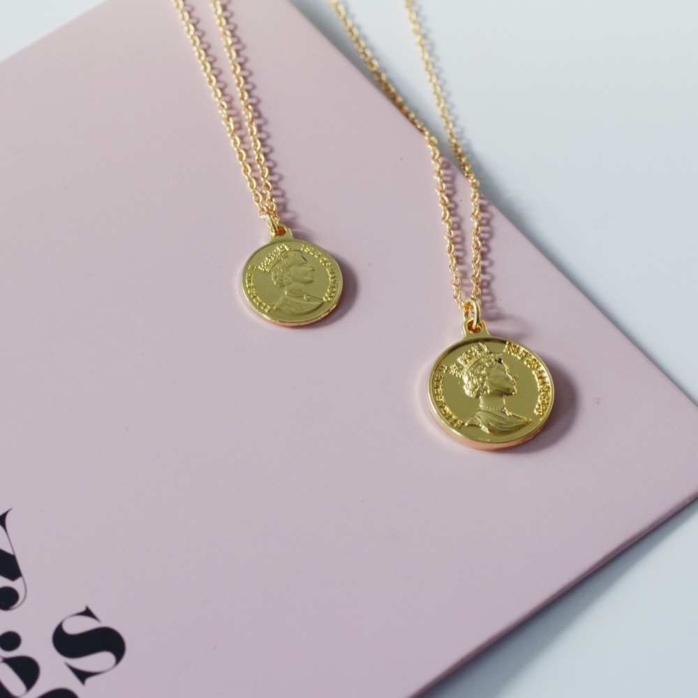 LAST 2 Pieces - The Must Have Retro Gold Coin Necklaces - Picture 5 of 7
